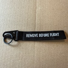 Everyday Astronaut Remove Before Flight Keychain Black SpaceX NASA Aviation Tag