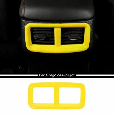 Car Rear Conditioner Air Vent Outlet Trim Frame For Dodge Challenger 15+ Yellow