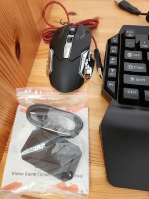 Gaming Keyboard And Mouse Combo with converter. 