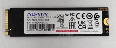 ADATA 512GB SSD M.2 2280 LEGEND 700 PCIe NVMe ALEG-700-512GB (OEM)