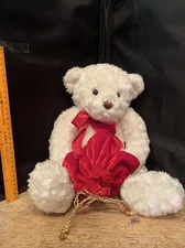 Zales Valentine's Day Gift Teddy Bear Heart Compartment Make-A-Wish Cream 12"
