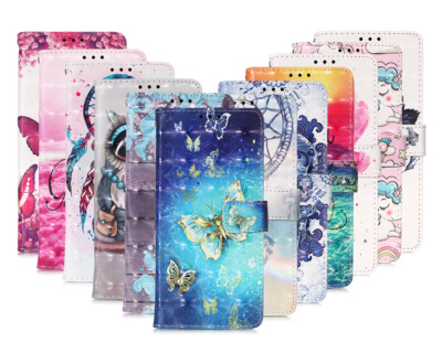 Für Huawei Mate 20 10 Lite Nova 3E 2I 3D PU Leder Flip Wallet Case Handyhülle