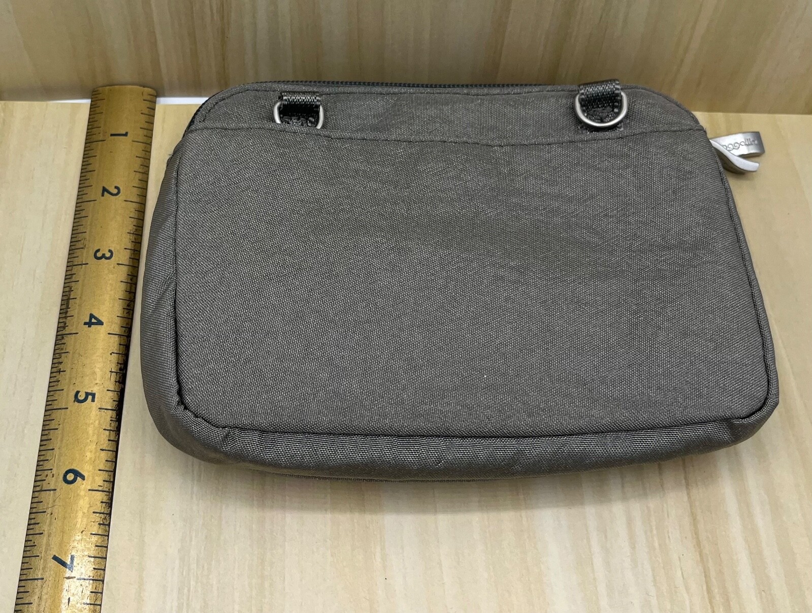 Baggallini Double Zip Gray Adjustable Crossbody A… - image 10