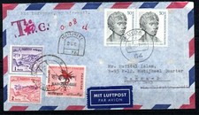 Ext Rare Allemagne Housse 1972 Bangladesh “Surimpression” Envoi Dû Timbres Sur