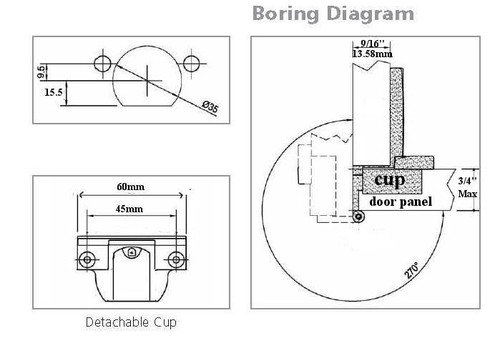 270 Degree Hinge Commercial Quality - Picture 6 of 6