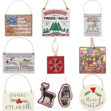 Farmhouse Christmas Ornament Bundle 1 - ALL BRAND NEW Ornaments Set 10 Pieces 