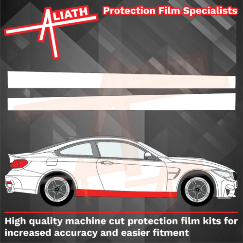 Fits BMW 4 M4 13-20 Sill Skirt Trim CLEAR Stone Chip Guard Paint Protection Film - Afbeelding 1 van 3