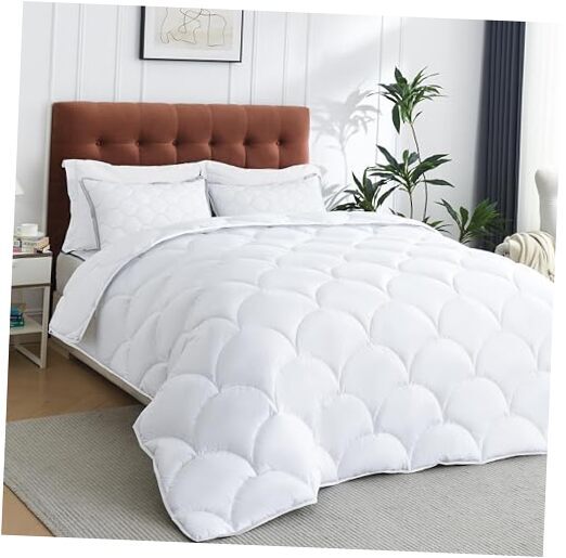 Down Alternative Queen Bedding Queen (U.S. Standard) White (White Piping)