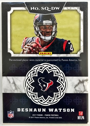 2017 Panini - Squires Jerseys #SQ-DW Deshaun Watson (MEM, RC) - Picture 2 of 2