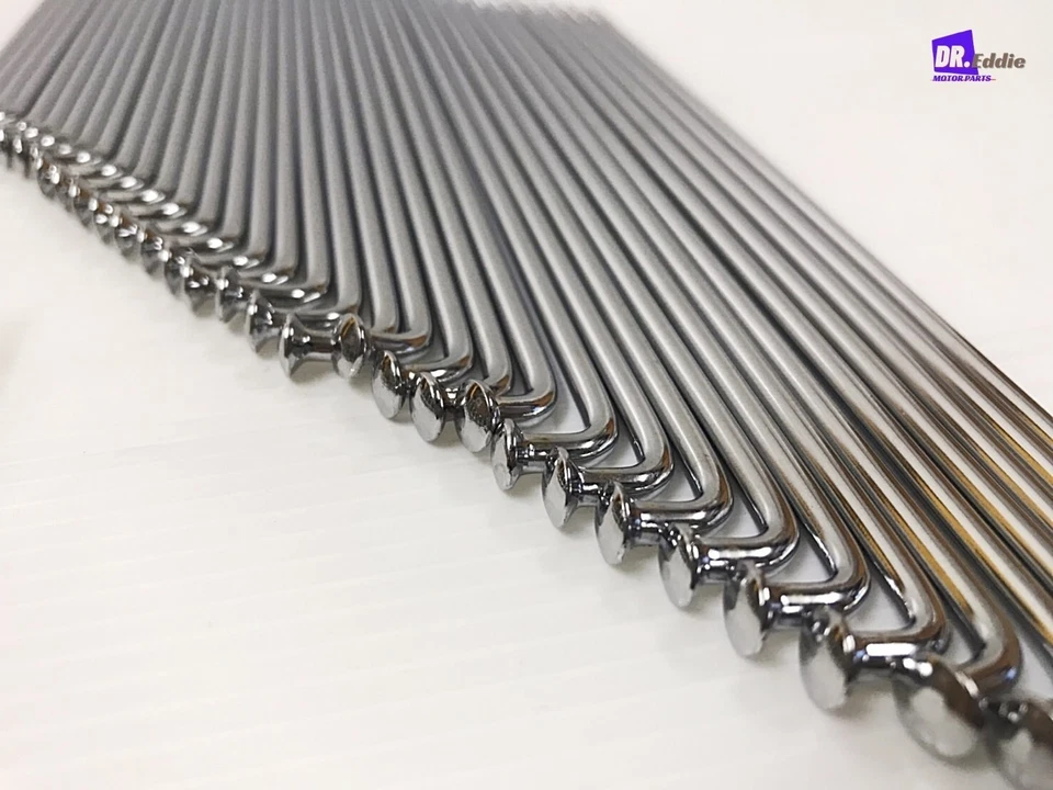 Fit KAWASAKI KH500 A8 1976 FRONT + REAR SPOKE SET CHROME 72Pcs.  #BI5042# - Изображение 4 из 4