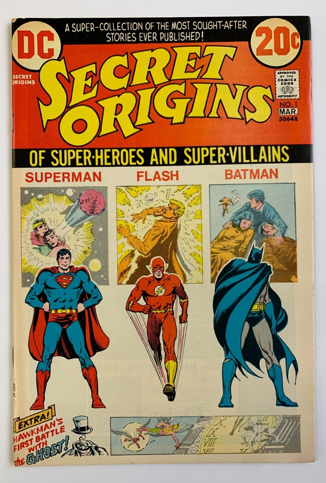 SECRET ORIGINS #1, DC Comics 1973, our grade 8.5