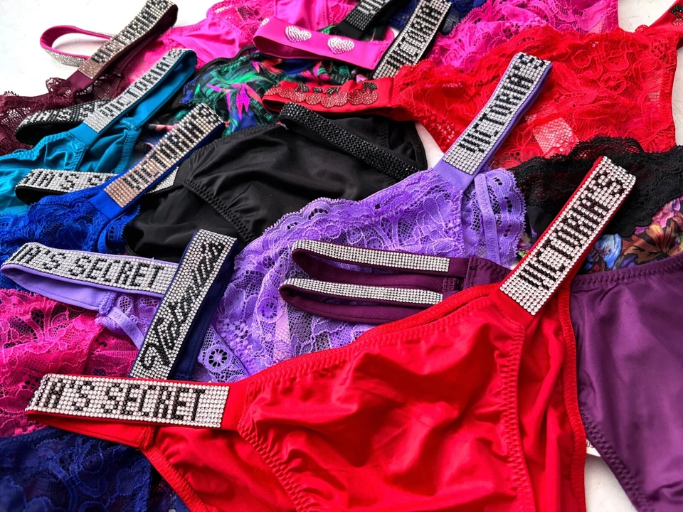 Victoria's Secret String Bikini Panty Very Sexy Shine Strap Bling XS S M L XL - Image 3 of 4