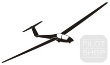 Aufkleber Segelflugzeug -schwarz-