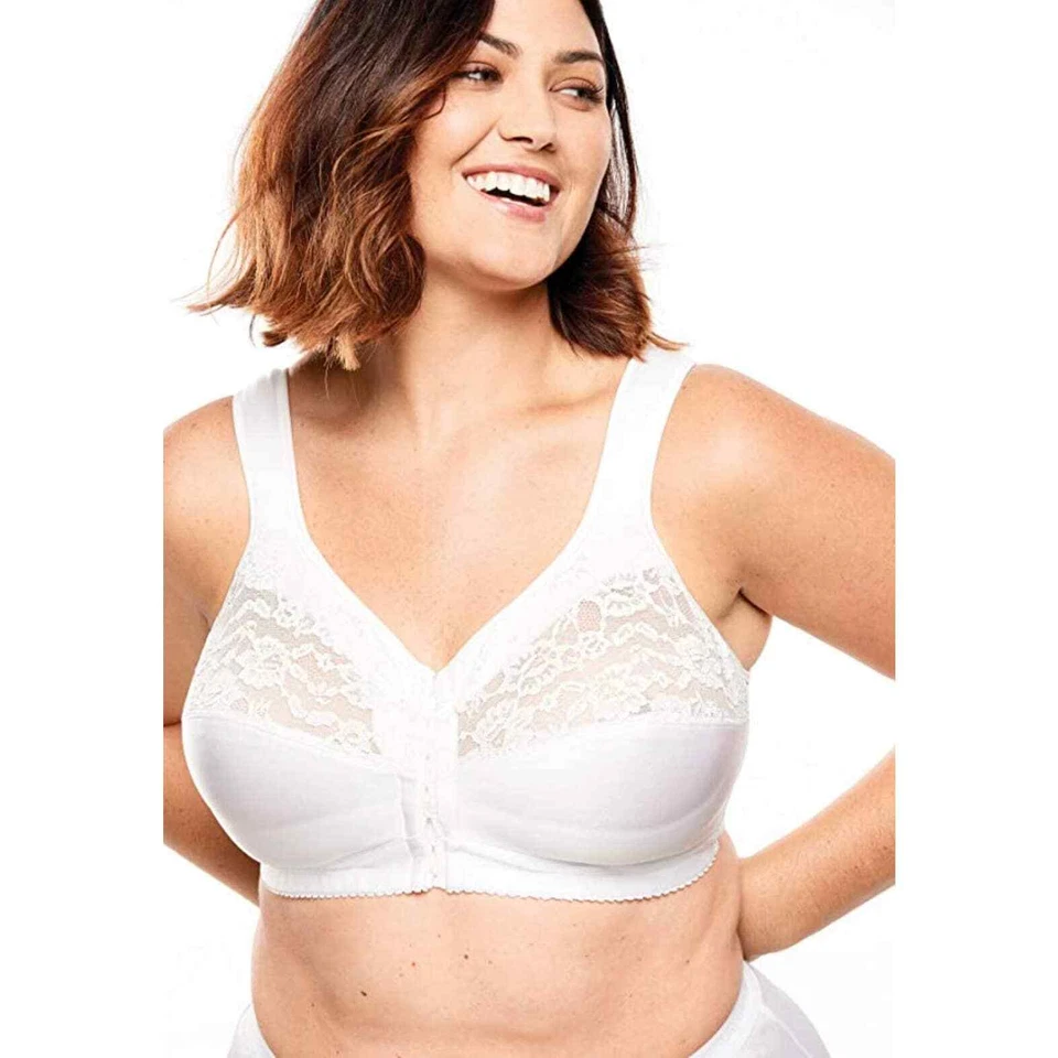 Comfort Choice Easy Enhancer Front Close Wireless Bra In White Size 40DDD New - Image 2 of 4