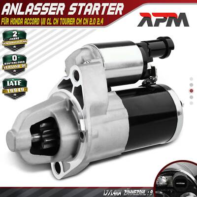 Anlasser Starter 1.7 KW 9 Zähnez. für Honda Accord VII CL CN Tourer CM CN 03-08