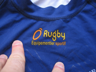 Maillot Rugby Vintage Muret SMAC – Bleu, Taille XL, #17, Avenir Muretain (Occasion)