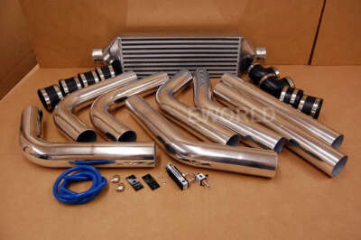 HIGH QUALITY 2.5'' INTERCOOLER + PIPING KIT + boost controller Aluminum 2.5in 2.5