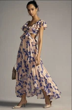 New Anthropologie Not So Serious by Pallavi Mohan Ruffled High-Low Dress Size Xl