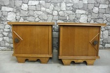 Coppia comodini vintage metà secolo in legno restaurati