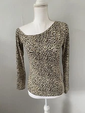 Women's Leopard Print Top Size 10 Shein