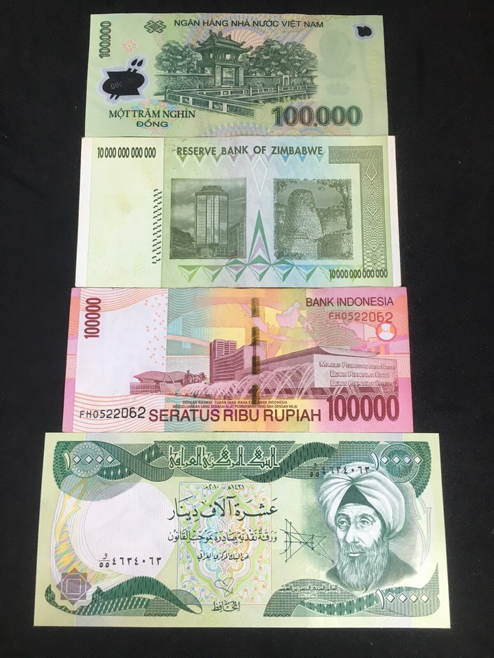 10 000 Iraq Dinar 10 Trillion Zim 100K Indonesia Rupiah 100K 10-000-iraq-dinar-10-trillion-zim-100k-indonesia-rupiah-100k