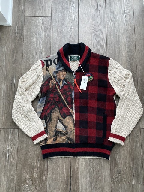 mens patchwork cardigan