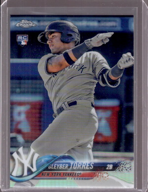 GLEYBER TORRES 2018 Topps Chrome #31 Refractor Rookie RC New York Yankees
