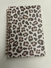 New Spiral Hard Cover Journal Leopard Spots on Cover Lined Pages Notebook
