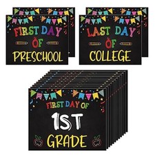 First  Last Day of School Photo Prop Sign 10''x8'' Back to School 01-10x8