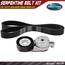 2x Serpentine Belt Drive Component Kit for Toyota Highlander Sienna Venza 2.7L