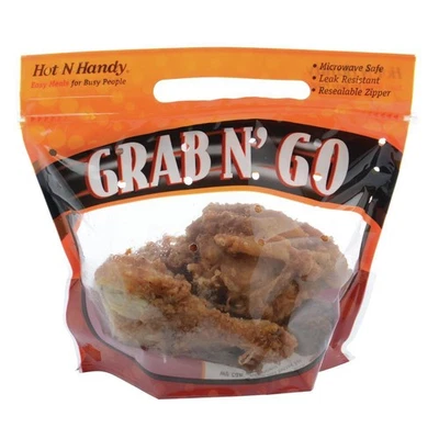 BUNZL Robbie Grab N' Go 4-Piece Chicken Deli Bag - 9"L x 8"H x 5" Gusset 250 per Case