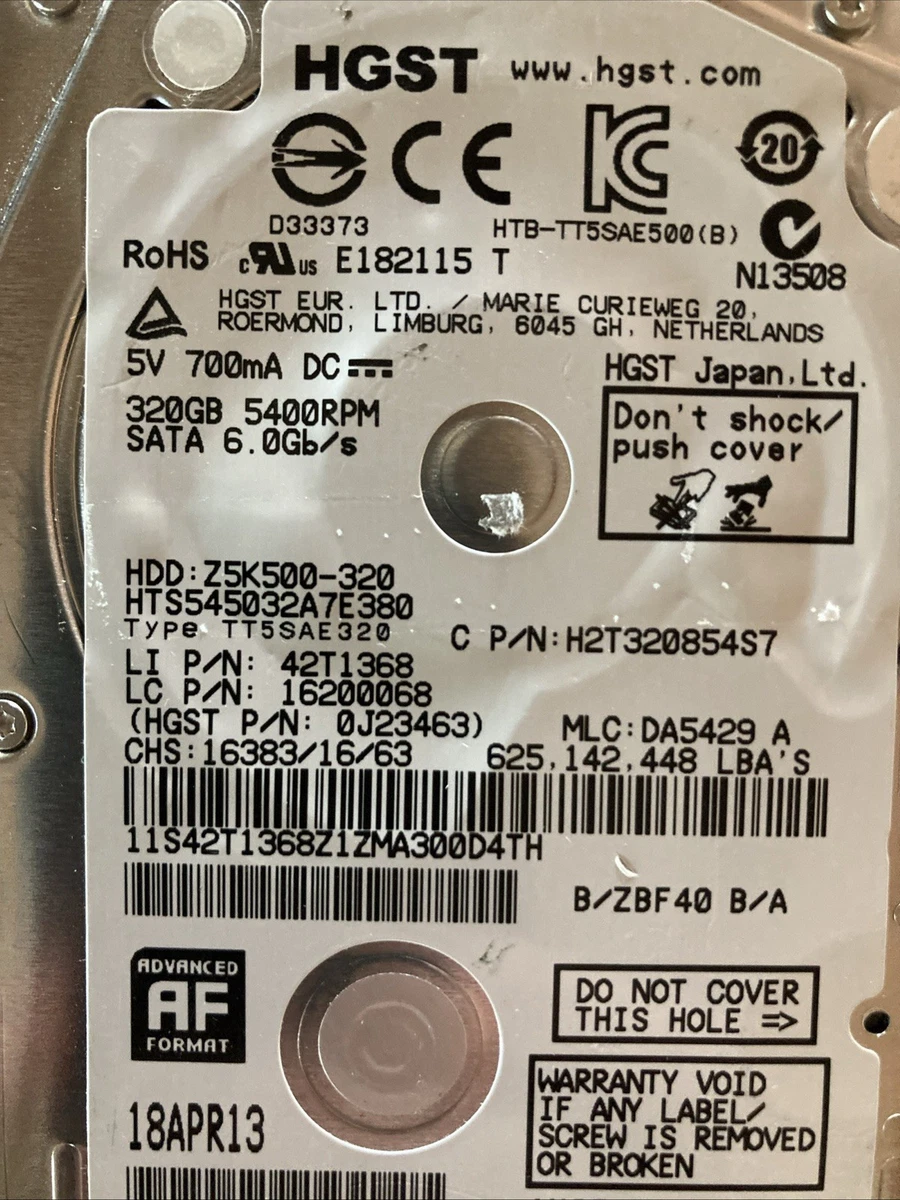 HGST SATA I 320 GB Internal Hard Disk Drives for sale | eBay