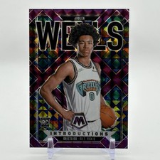 2024-25 Panini Mosaic - Introductions Jaylen Wells #18 Purple Mosaic /99 (RC)