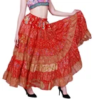 Women African Tribal 7 Tier long Elastic Waist Banjara Skirt 5 Pcs Assorted Lot