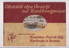 KONDIMA, KARLSRUHE ~ 1935: KONDITOREIMASSEN, OBSTFLOCKEN, BILDER, REZEPTE