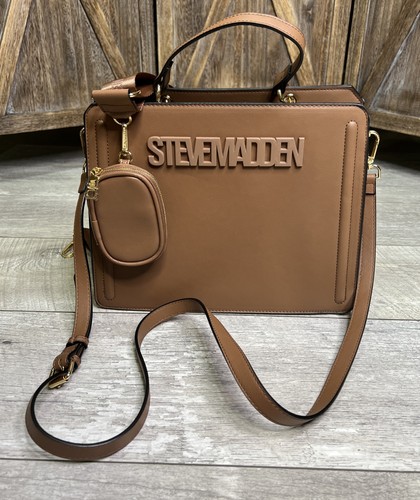 Steve Madden Evelyn Crossbody Bag/Purse Camel Beige Brown - NEW without Tags