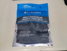 NEW SEALED COLUMBIA MENS XL WAFFLE CHARCOAL LONG-SLEEVE CREW NECK - T9