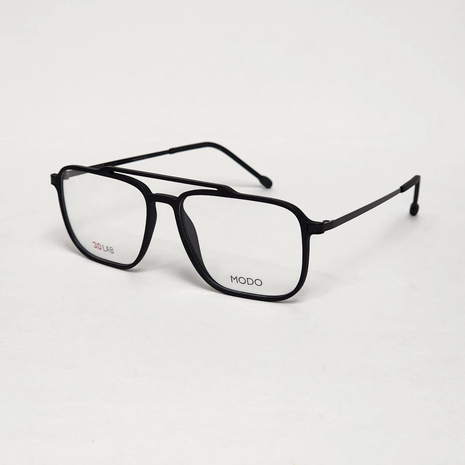 Gafas de aviador cuadradas de titanio ultraligeras unisex MODO Zeta en negro | 54 mm Foto 2 de 4