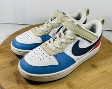 Nike Court Borough Low Recraft PS White Blue Crimson Sneaker DV5457-124 Sz 3Y