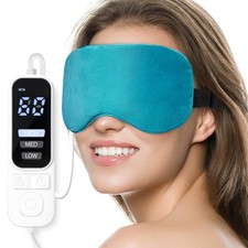 Ezona Heated Eye Mask, Warm Eye Compress Mask, USB Electric Eye Heating Pad w...