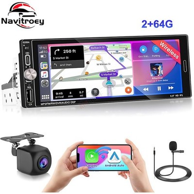 64GB Android 15 Apple Carplay Autoradio GPS Navi 1 DIN Bluetooth Rückfahrkamera