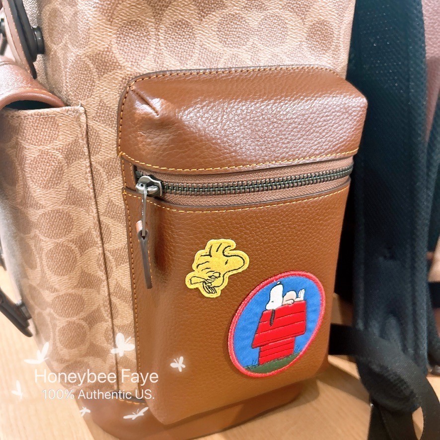NWT Coach X Peanuts Sprint Backpack In Signature Canvas With Patches CBI44 image 5