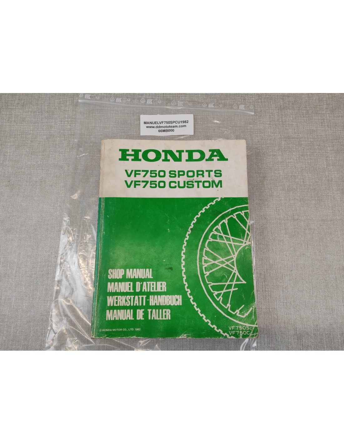 Manuel d'atelier VF750 original Honda 66MB000 revue technique occasion 1982