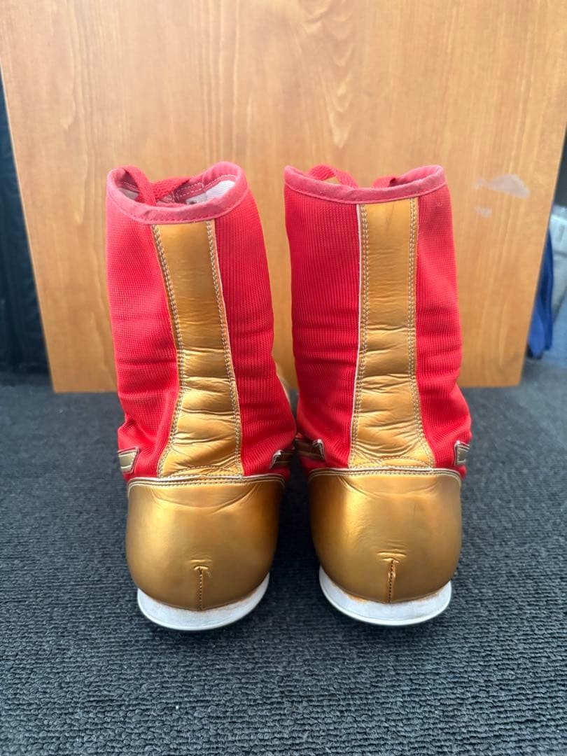 MIZUNO Boxing Shoes High-top sneakers Red/Gold US8 26cm USED | eBay