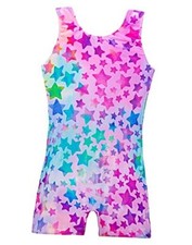 Leotards for Girls Gymnastics Kids Children Biketard 5-6 Years Rainbow Star