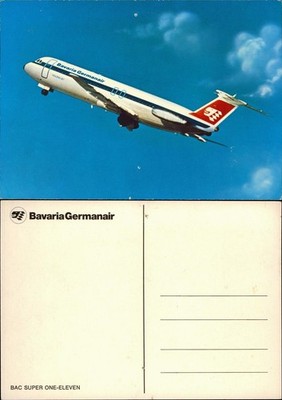 Flugzeug Airplane Avion Bavaria Germanair HOLIDAY JET BAC SUPER ONE-ELEVEN 1975