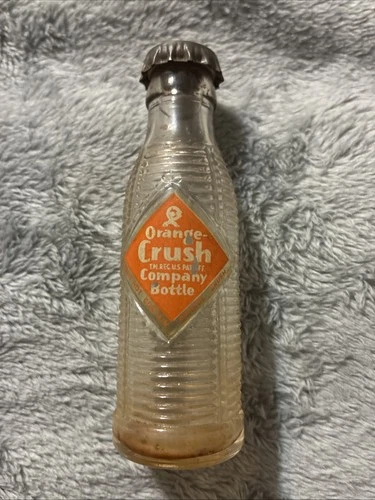 Vintage Orange Crush Soda Bottle Novelty By Bill’s Milwaukee: 3 1/2” Tall Crushy