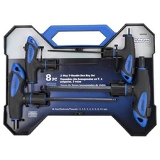 Vulcan Tools Hex Key Set, 8 -Piece, Steel, Black/Blue, Specifications: Metric