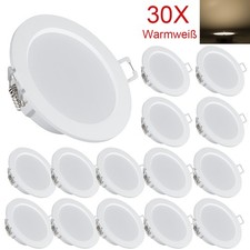 30X LED Einbaustrahler Einbauleuchten Ultraflach Deckenstrahler Spot Lampen Set