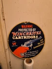Rare Large Vintage Winchester Porcelain Sign Old Firearms Ammunition Guns Diecut